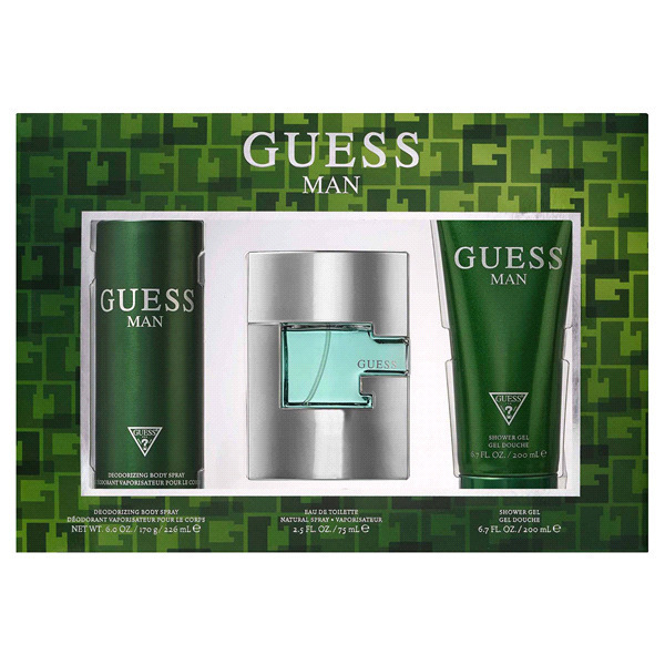 Guess Man Eau De Toilette 75ml, Shower Gel 200ml & Body Spray 226ml