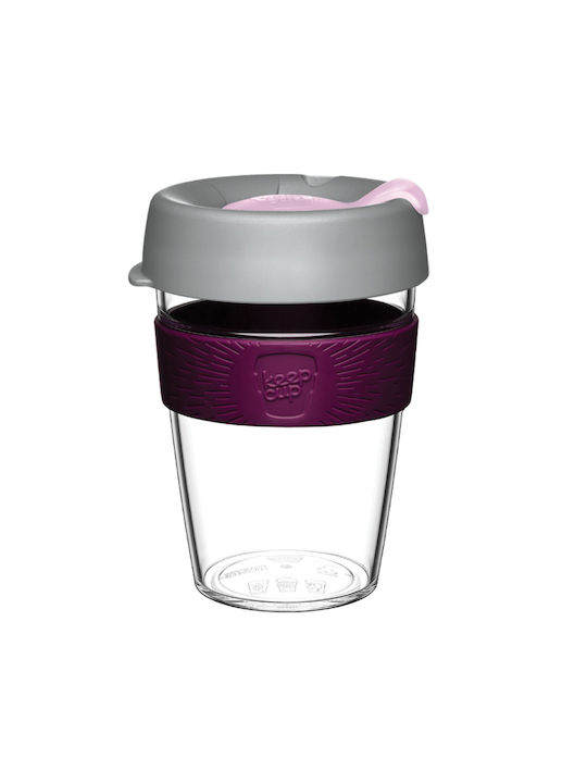 Keep Cup Wisteria Κούπα Πλαστική με Καπάκι Ασημί 340ml