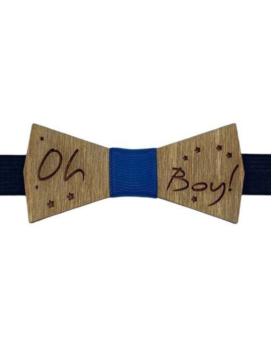 Men's Bow Tie Wooden Themes Edition Walnut Bow Tie Blue Bonjour Bebe "0035"