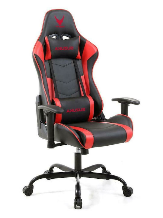 Platinet Suzuka Leatherette Black/Red