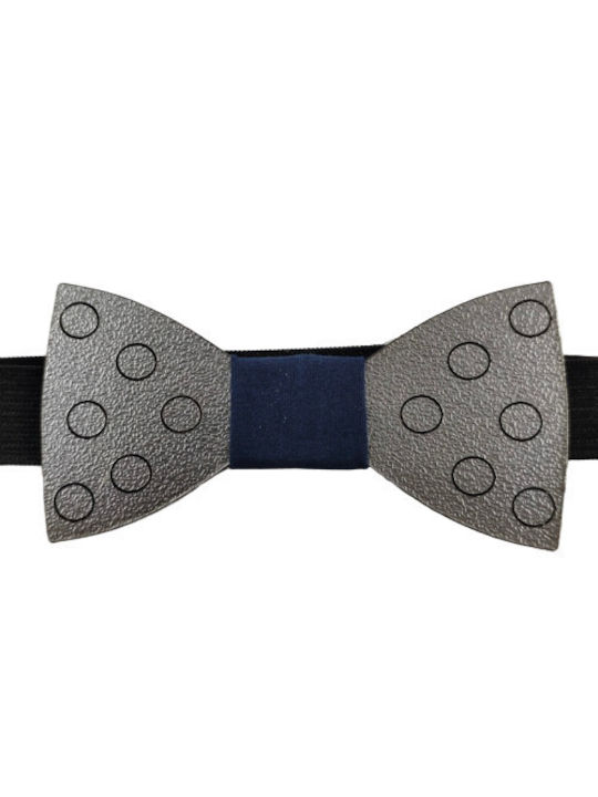 Men's Bow Tie Metal Face Bow Tie with blue bow Bonjour Bebe "SAGRE0001"
