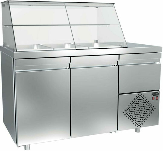 Dominox Commercial Salad Refrigerator with 2 Doors 0/+8°C L138xD70xH130cm