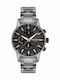 Quantum Men's Watch 45mm Chronograph Battery with Silver Metal Bracelet