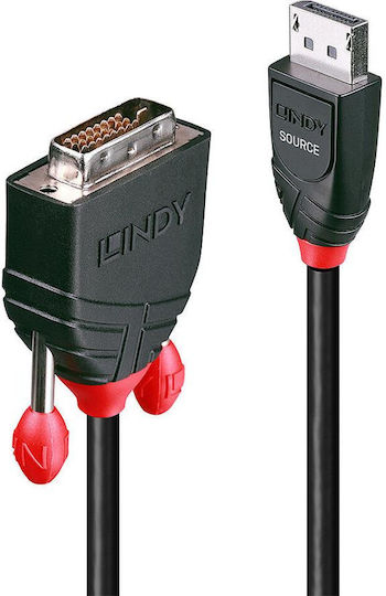 Lindy Kabel DVI-D-Stecker - DisplayPort-Stecker 1m Schwarz (41490)