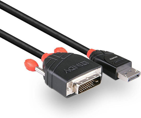 Lindy Kabel DVI-D-Stecker - DisplayPort-Stecker 3m Schwarz (41492)