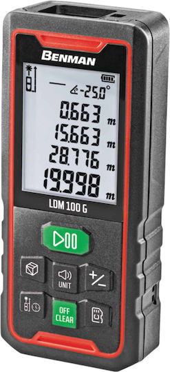Benman Μέτρο Laser LDM100 με Δυνατότητα Μέτρησης 100m