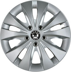 Jestic Τάσια Storm X 14" με Σήμα Skoda 4τμχ Ασημί 004-01526