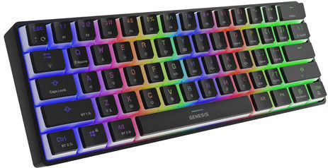 Genesis Thor 660 Gaming Μηχανικό Πληκτρολόγιο 60% με Gateron Red διακόπτες και RGB φωτισμό (Αγγλικό US)