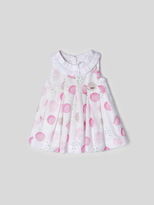 Mayoral Kids Dress Polka Dot Sleeveless White