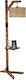 Liza Vintage Floor Lamp H185xW54cm. with Socket for Bulb E27 Brown