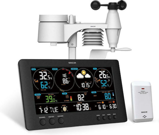 Sencor SWS 12500 Wi-Fi Drahtlos Wetterstation Digital Tischplatte Schwarz