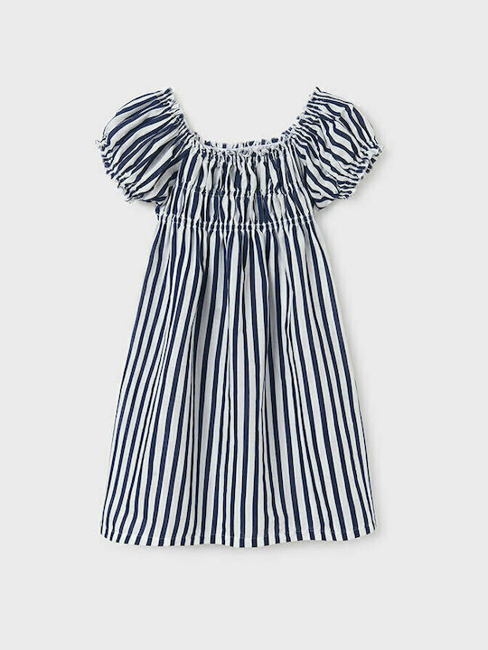 Mayoral Kids Dress Striped Short Sleeve Yellow