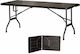 Ningbo Tabelle für Camping Klappbar Campingmöbel 183.8x76.3x74.4cm Schwarz