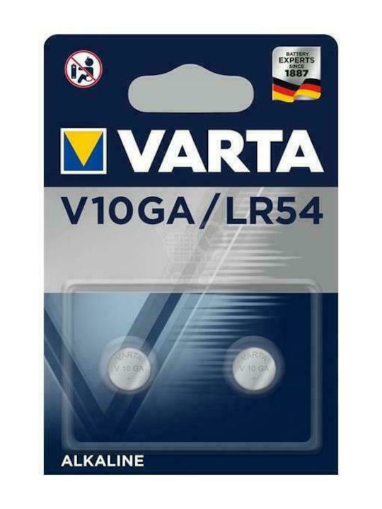 Varta V10GA Αλκαλικές Μπαταρίες Ρολογιών LR54 1.5V 2τμχ