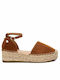 Xti Women's Suede Ankle Strap Platforms Camel