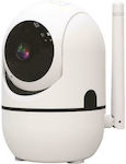 Eurolamp IP Surveillance Camera Wi-Fi 1080p Full HD with Two-Way Communication and Flash 3.6mm