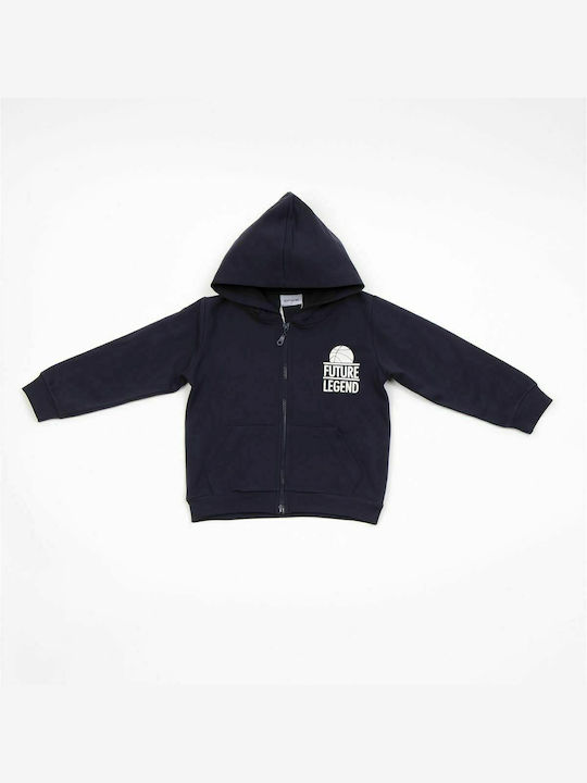 Trax Boys Hooded Sweatshirt with Zipper Blue