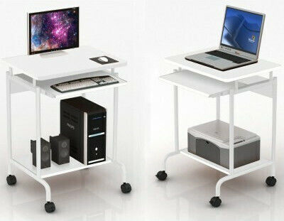 Techly Compact Βάση Δαπέδου Οθόνης έως 27" με Ροδάκια Λευκή