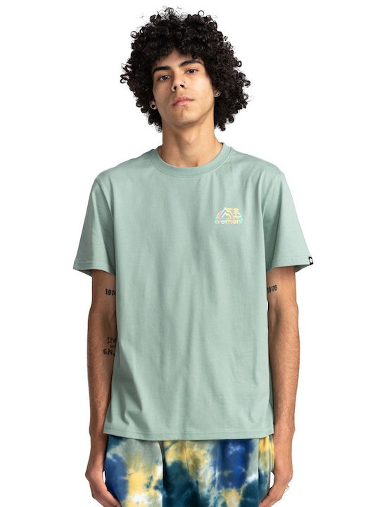 Element Burkett Ανδρικό T-shirt Πράσινο με Στάμπα
