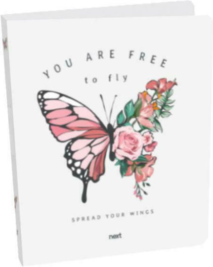 Next Clipboard with 2 Rings 4/32 Multicolour Butterfly 1pcs