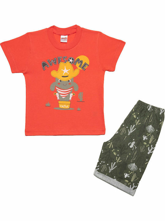 Minerva Kids' Pajamas Summer Orange Awesome