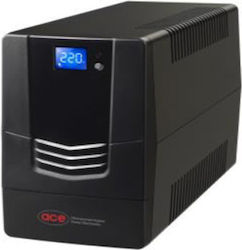 Ace Arian II 600 LED UPS Line-Interactive 600VA 360W with 2 Schuko Power Plugs