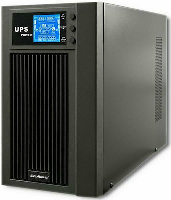 Qoltec Uninterruptible Power Supply 3000 UPS 3000VA 2400W cu 4 Prize