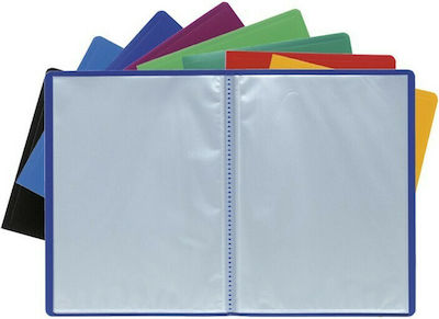 Exacompta Clipboard Flexible with 60 plastic sleeves Slides for Paper A4 (Μiscellaneous colours) 1pcs