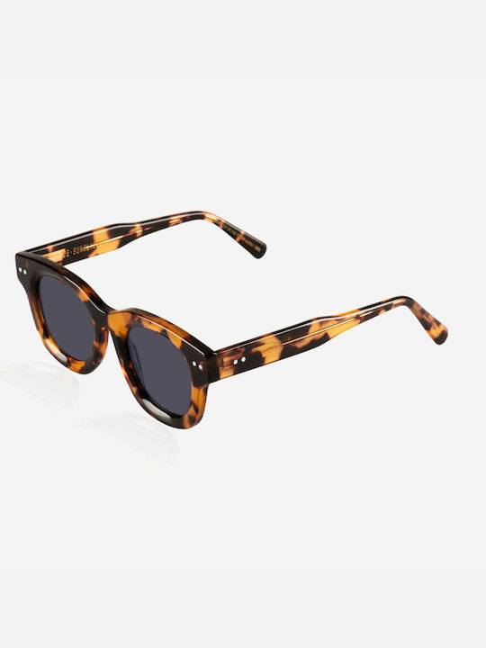 De-Sunglasses Halfway Sonnenbrillen mit Tortoise Rahmen und Gray Linse