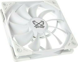 Scythe Kaze Flex 120 White PWM Case Fan με Λευκό Φωτισμό και Σύνδεση 4-Pin Λευκό