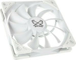 Scythe Kaze Flex 120 White PWM Case Fan με Λευκό Φωτισμό και Σύνδεση 4-Pin Λευκό