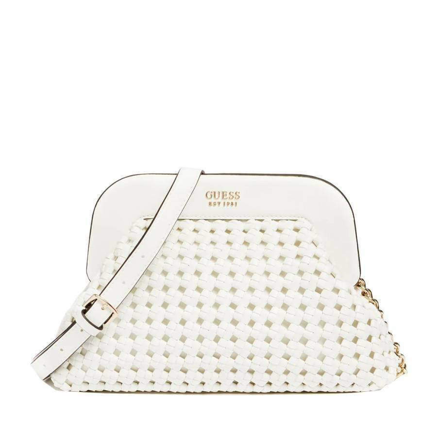 Guess Sicilia Frame HWWG8490170 Γυναικείο Clutch Λευκό Skroutz.gr