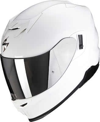 Scorpion Exo 520 Air Full Face Helmet with Sun Visor Solid White EXO721000502