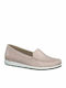 Leder Damen Mokassins in Rosa Farbe