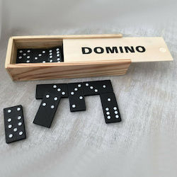 Bombonieră de Botez cu Jucărie Domino din Lemn