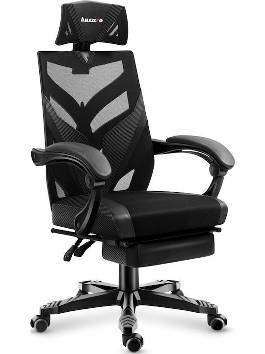 Huzaro Combat 5.0 Artificial Leather Gaming Chair with Footrest Black
