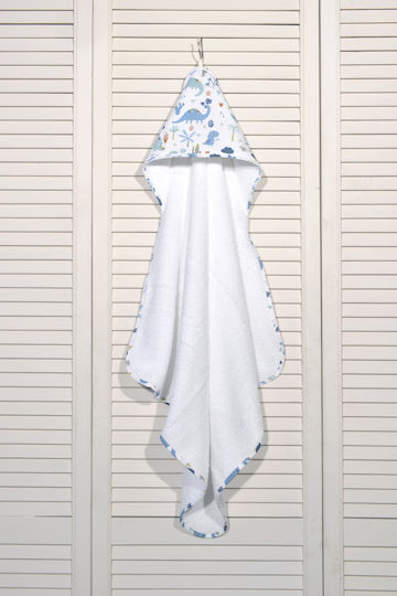 Baby Oliver Hooded Baby Bath Towel Light Blue