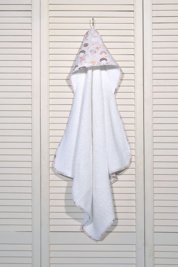 Baby Oliver Hooded Baby Bath Towel Pink