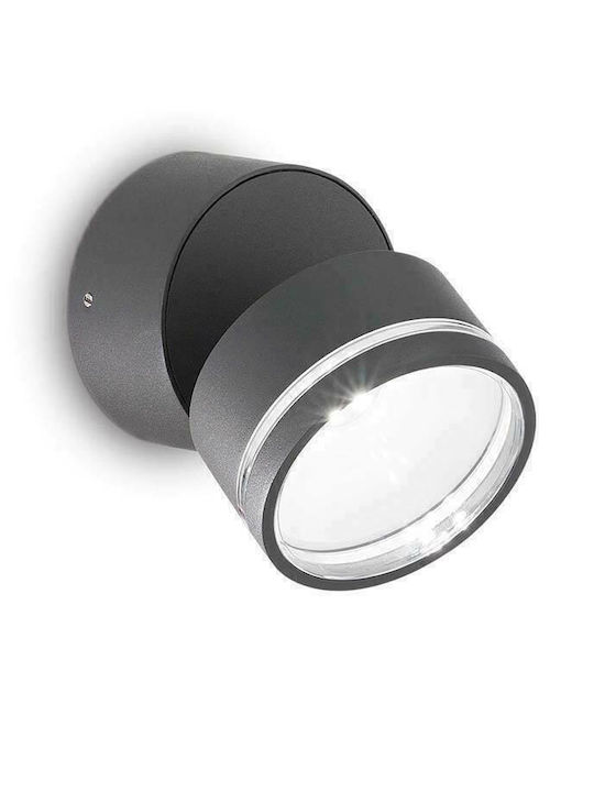 Ideal Lux Omega Round Wandmontiertes Außen-Spot...