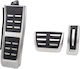 GRP Car Pedal Set Sport for Audi A4 / A5 / A6 / A7 / A8 / Q3 / Q5 Aluminum Silver 3pcs