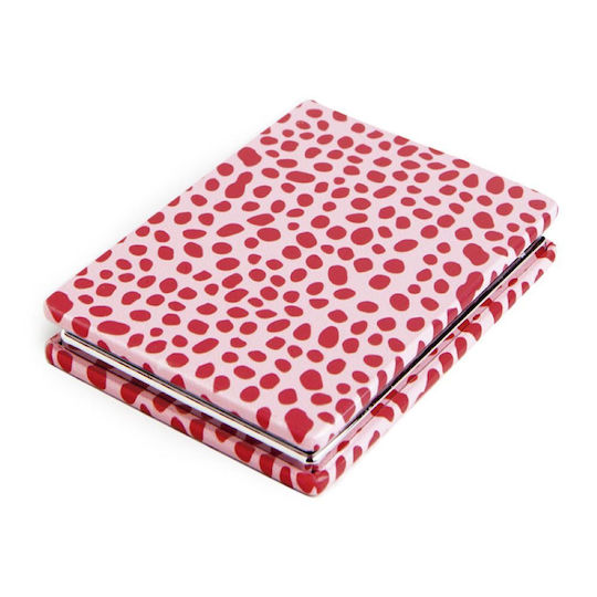 IDC Institute Makeup Mirror Purse Pocket Mirror 8.5x5cm Pink/Red