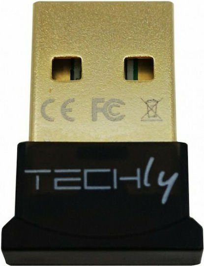 Techly USB Bluetooth 4.0 Adapter με Εμβέλεια 10m (IDATA USB-BLT4TY)