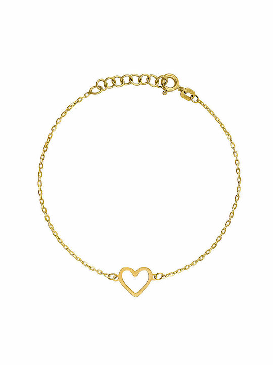 Armband Gold 14K Glänzendes Herz