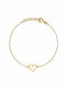 Bracelet Gold 14K Shiny Heart