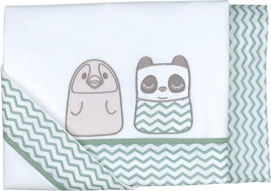 Baby Star Подредба с Ластик Tiny Friends Зелен 70x140см