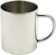 Tasse Metallisch Silber 300ml 1Stück