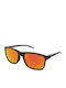 Under Armour Unisex Sunglasses with Black Plastic Frame and Orange Mirror Lens UA 7002/S 003/UZ