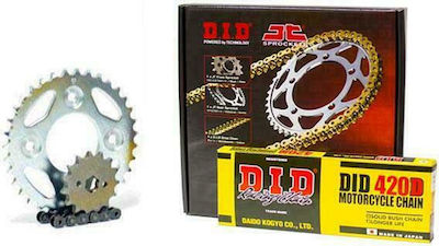 DID Chain & Sprocket Kit (14-38-420) for Kawasaki KAZE R 115 2013-2015