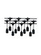 Arrango Waterproof Garland Lights IP54 10m with 10 E27 Bulb Bases