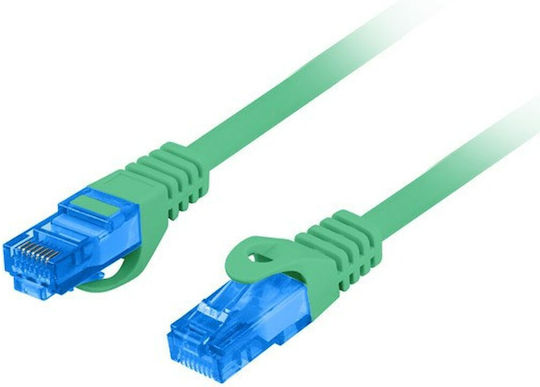 Lanberg S/FTP Cat.6a Gigabit Network Cable Ethernet 0.5m Green